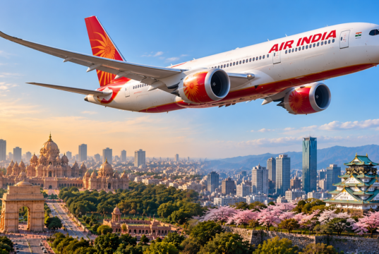 Air India to Launch Non-Stop Delhi–Osaka Flights from February 2027 Air India Delhi Osaka flights