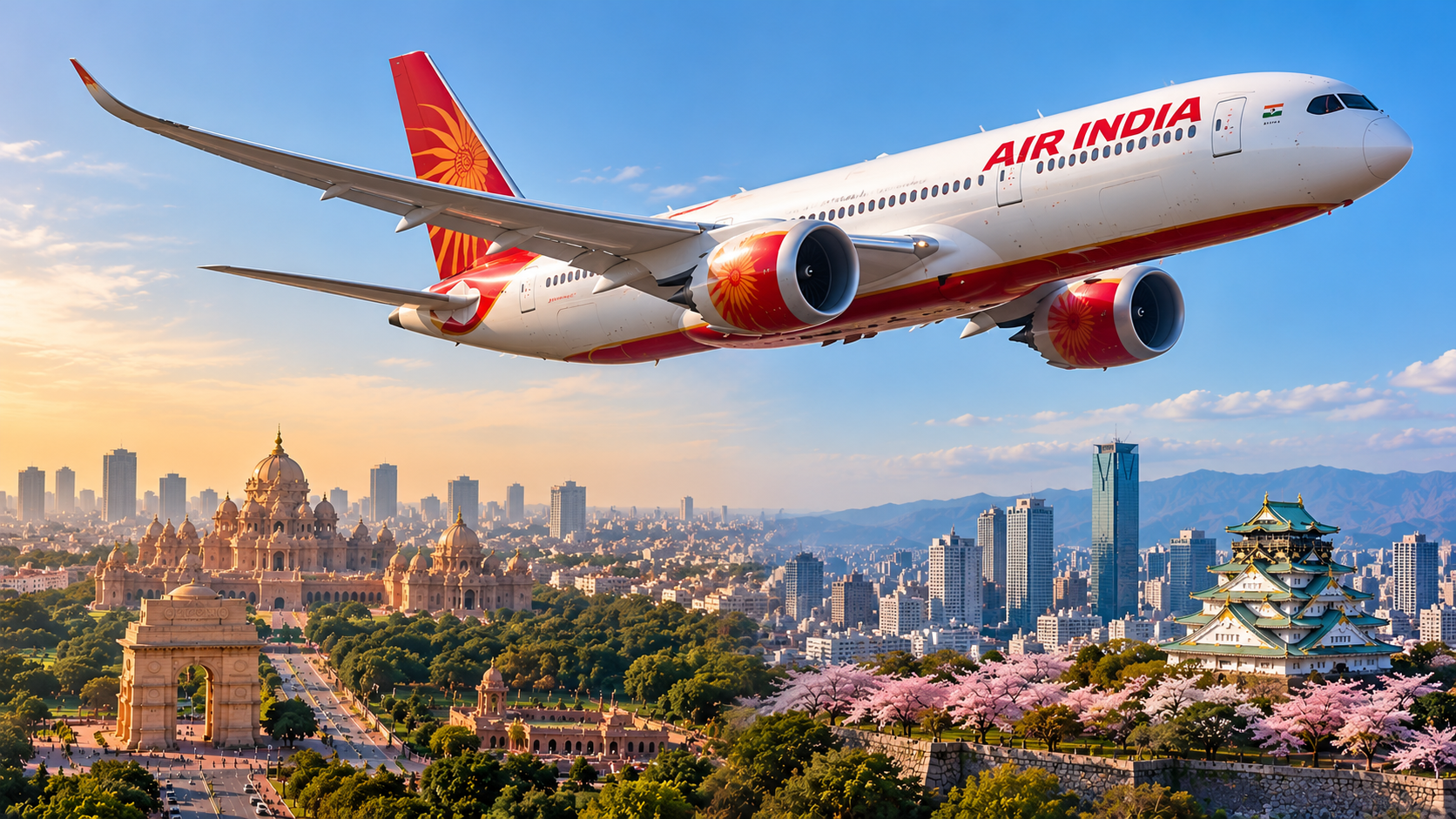 Air India Delhi Osaka flights