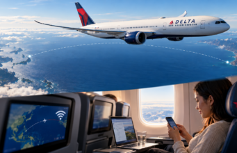 Delta Air Lines to Expand Free Wi-Fi on Trans-Pacific Flights in October 2026 Delta Air Lines free Wi-Fi