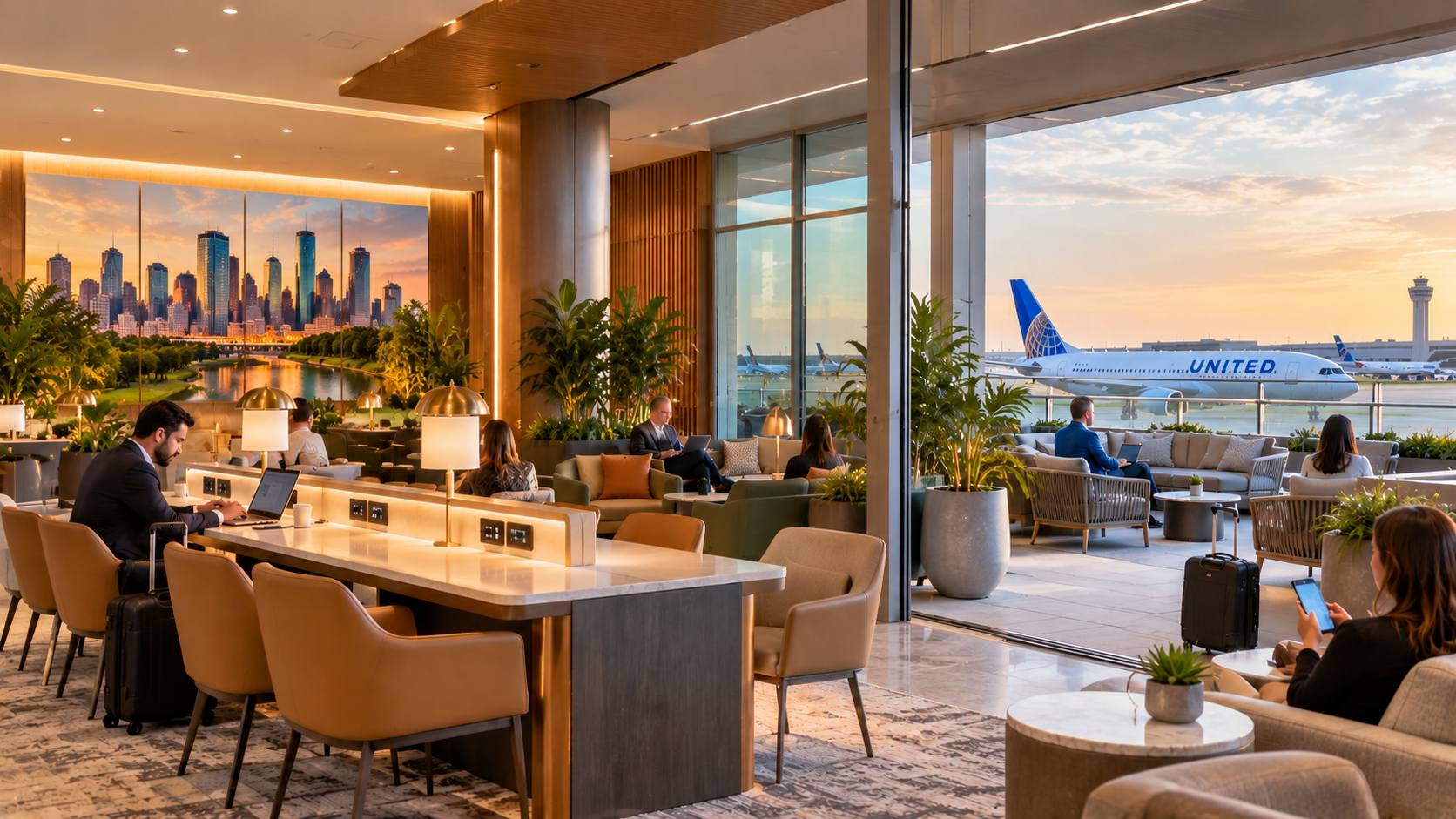 United Airlines largest airport lounge