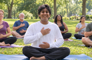 Indian American Teen Kairav Mittal Brings Free Yoga Classes to Virginia Kairav Mittal