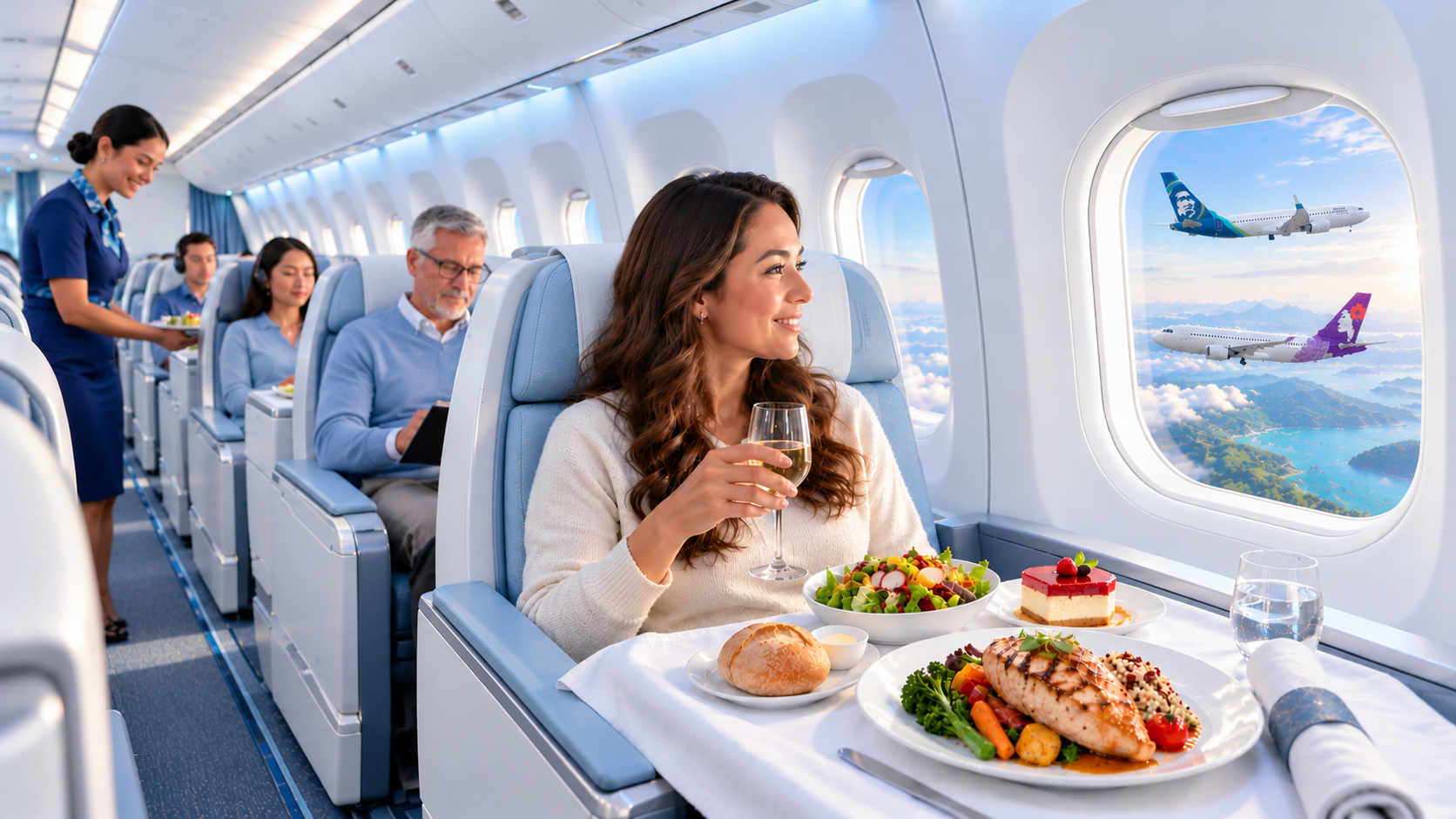 Alaska Airlines inflight dining
